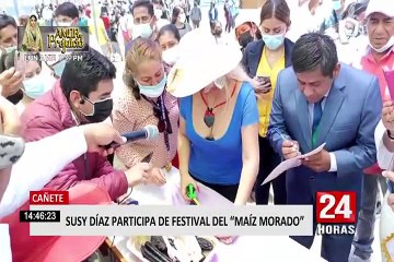 Susy Díaz participó del "Festival del Maíz Morado"