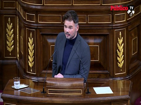 Rufián: 15 minutos, a eso estuvo ERC de presentar una enmienda a los presupuestos