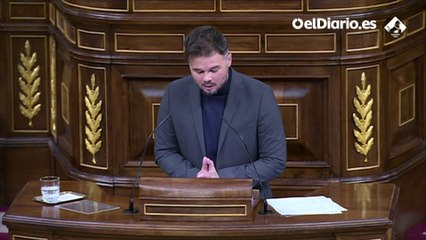 Rufián: "Libertad es que tu madre pueda ir a una residencia pública de calidad y no elegir entre un 'Tigretón' o un 'Bollycao'"