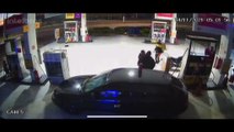 Vídeo mostra momento em que assaltante atira e mata comparsa durante roubo a posto de combustíveis