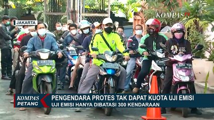 Pengendara Protes Tak Dapat Kuota Uji Emisi di Dinas Lingkungan Hidup Setelah Antre Berjam-jam!