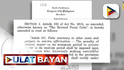 Pangulong Duterte, nilagdaan ang batas para sa mas mataas na parusa sa kasong perjury