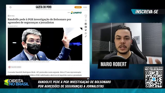 RANDOLFE RODRIGUES PEDE A PGR INVESTIGAÇÃO DE BOLSONARO POR AGRESSÕ3S DE SEGURANÇAS A JORNALISTAS