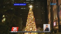 Higanteng Christmas tree at light sculpture, tampok sa Eastwood Mall | 24 Oras