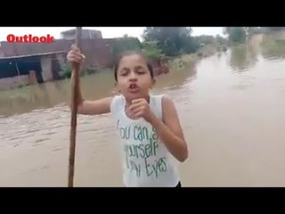 10-Year-Old Girl Turns Journalist To Report Floodwaters In Haryana's Kurukshetra