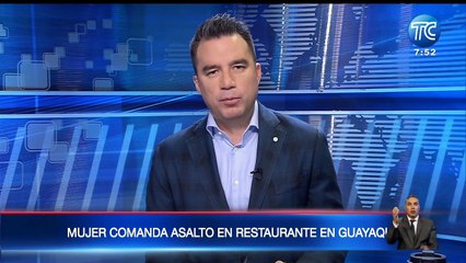 Mujer comanda asalto en un restaurante de Guayaquil