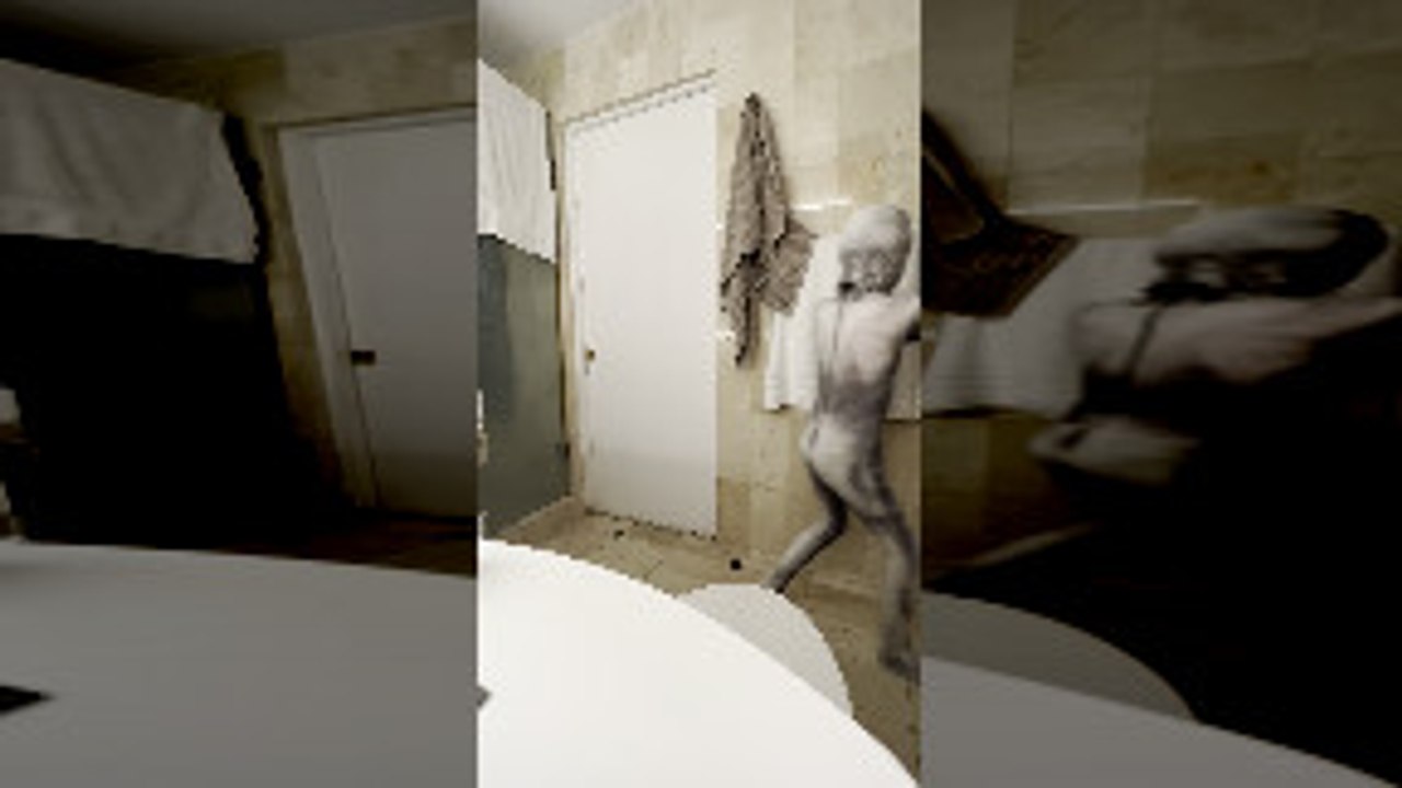 Mom Startled by Bathroom Alien Prank
