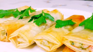 If you have phyllo paper and chicken, make this one, It's so delicious, you'll get addicted to it