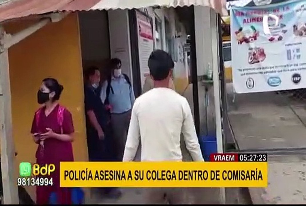 VRAEM: Suboficial PNP asesina a su colega dentro de comisaría