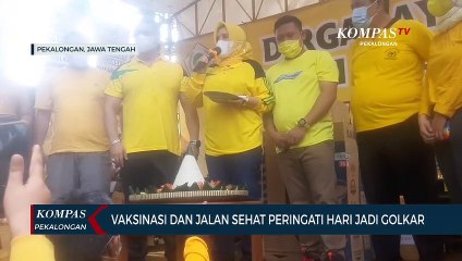 Vaksinasi dan Jalan Sehat Peringati Hari Jadi Golkar