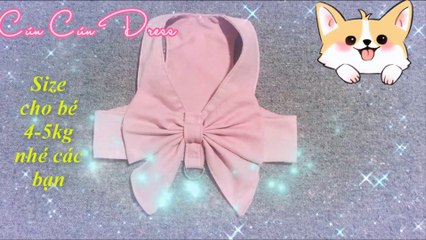 CÁCH MAY ĐAI YẾM DẪN DẮT THÚ CƯNG - HOW TO SEW A BIB FOR CATS AND DOGS