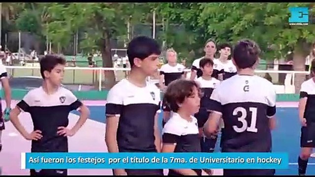 Así fueron los festejos por el título de la 7ma. de Universitario en hockey