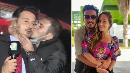 Galatasaray taraftarının öptüğü muhabirin eşinden beğeni yağmuruna tutulan tepki