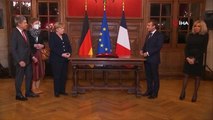 Son dakika haber! Fransa Cumhurbaşkanı Macron'dan Merkel'e onur nişanıEmmanuel Macron: 