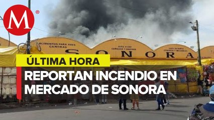Se registra incendio en el mercado Sonora en CdMx