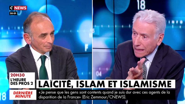 Accrochage musclé entre Eric Zemmour et Henri Pena-Ruiz à propos de l'islam : Arrêtez votre cirque ! Est-ce que ce sont des catholiques qui décapitent des gens dans la rue ?