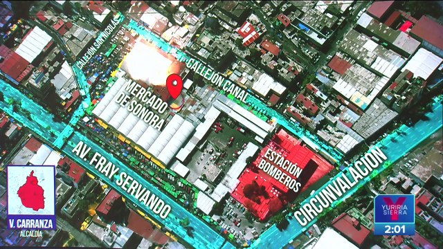 Controlan incendio en el Mercado de Sonora; no se reportan heridos