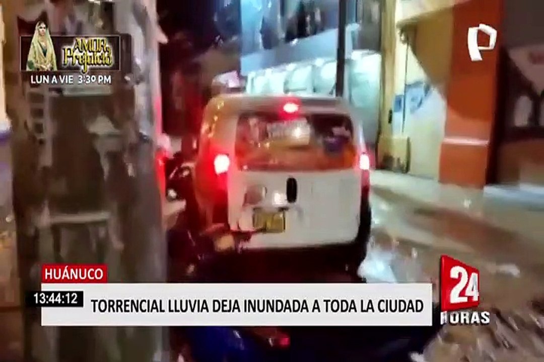 Huánuco: lluvia torrencial provocó colapso de drenajes e inundaciones