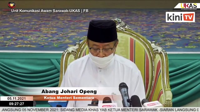 Sarawak assembly dissolved, Abang Jo expects “safe” election during pandemic