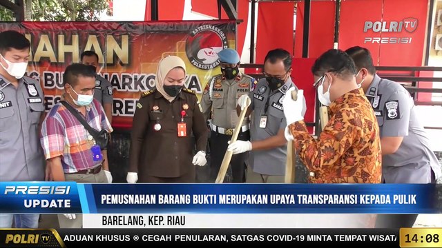 PRESISI Update 14.00 WIB : Satresnarkoba Polresta Barelang Musnahkan Barang Bukti Sabu