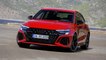 The new Audi RS 3 Sportback Exterior Design in Tango red