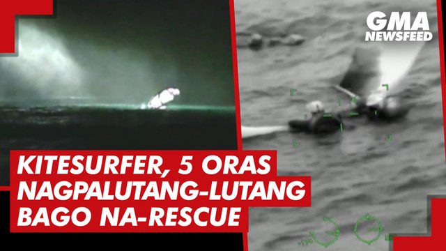 Stranded kitesurfer rescued off Sicily | GMA News Feed