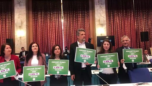 HDP’den Plan ve Bütçe Komisyonunda asgari ücret eylemi: Asgari ücret vergiden muaf net 5 bin TL olsun