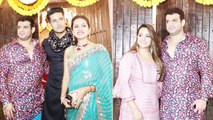 Sargun Mehta With Hubby Ravi Dubey, And Anita Hassanandani At Karan Patel Diwali Party Of 2021