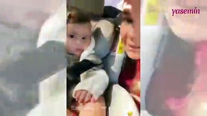 Merve Özbey kızı ile eğlenceli videosunu paylaştı