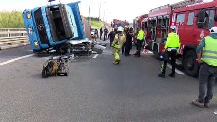 1 kişinin öldüğü kazanın görüntüleri dehşete düşürdü