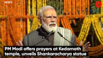 PM Modi offers prayers at Kedarnath temple, unveils Shankaracharya statue