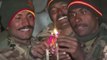 Soldiers protecting borders in chilling cold during Diwali