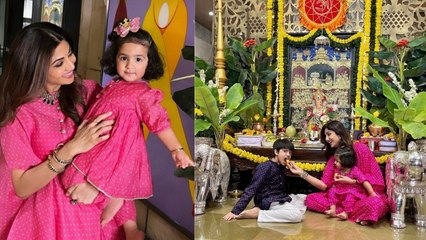 Shilpa Shetty ने बेटी समीशा संग मनाई दिवाली, पिंक आउटफिट में  दिखी मां-बेटी की जोड़ी | FilmiBeat
