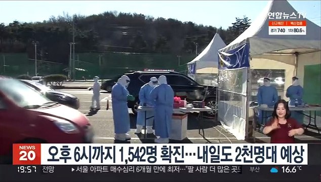 오후 6시까지 1,542명 확진…내일도 2천명대 예상