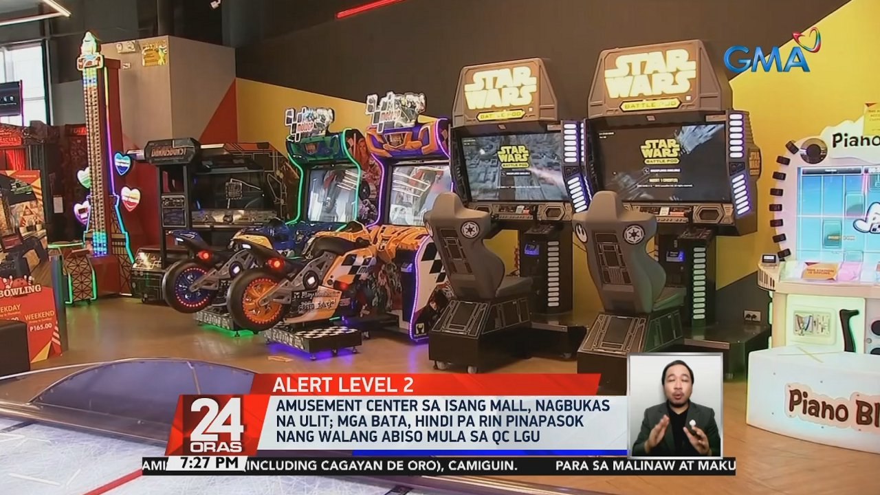 Amusement center sa isang mall, nagbukas na ulit; Mga bata, hindi pa rin pinapasok nang walang abiso mula sa QC LGU | 24 Oras