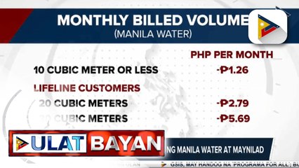 FCDA, aalisin na sa water bills ng Manila Water at Maynilad