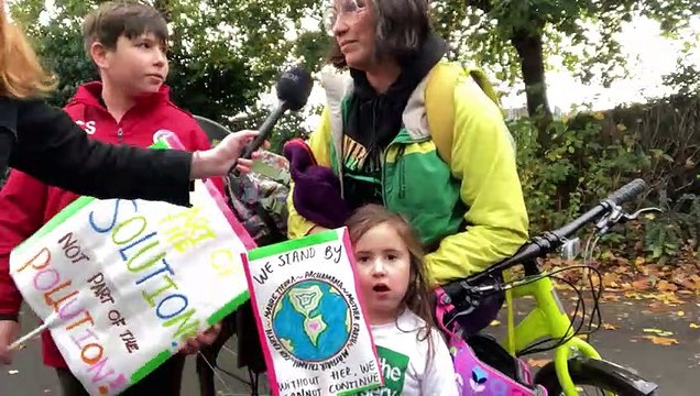 Hannah Brown at the Fridays for Future march in Glasgow