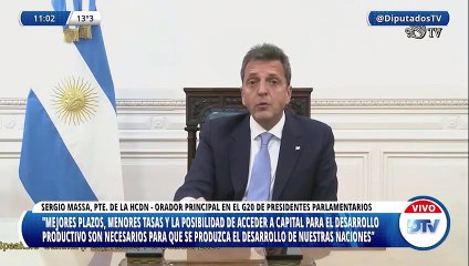 Massa: "Argentina es deudor financiero pero acreedor ambiental global"