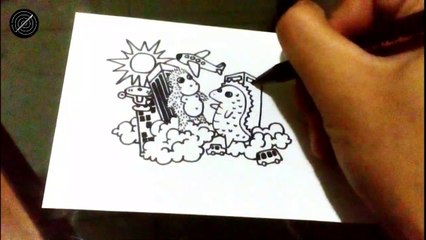Kong Vs. Godzilla l Doodle l - Drawing