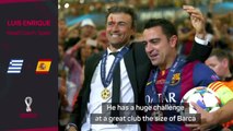 Enrique wishes Xavi good luck at Barca