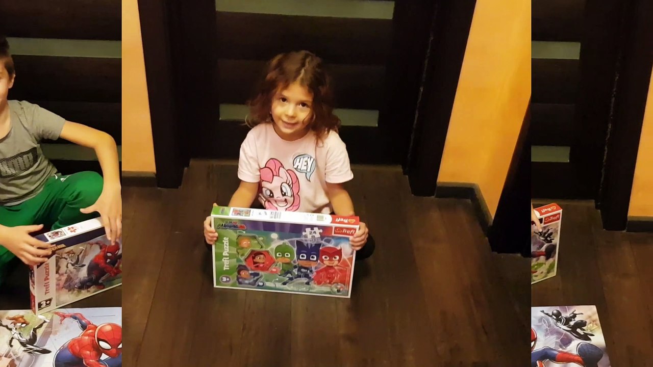 Concurs de puzzle - Cine este cel mai rapid - Spiderman vs Eroi in pijamale !