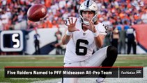 Five Raiders Named to PFF Midseason All Pro Team