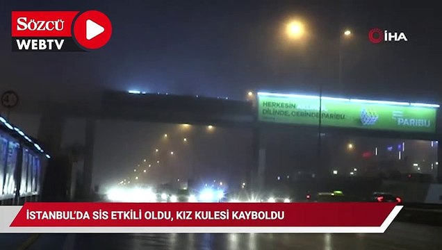İstanbul’da sis etkili oldu, Kız Kulesi kayboldu