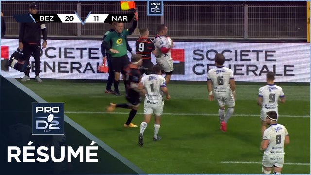 PRO D2 - Résumé AS Béziers Hérault-RC Narbonnais: 34-18 - J10 - Saison 2021/2022