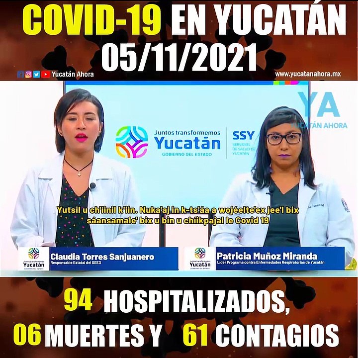 Panorama de Covid-19 en Yucatán. Actualización al 5 de Noviembre de 2021