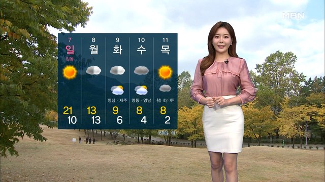 [뉴스와이드 날씨]주말 맑고 온화한 가을…오전까지 중부 미세먼지 ↑