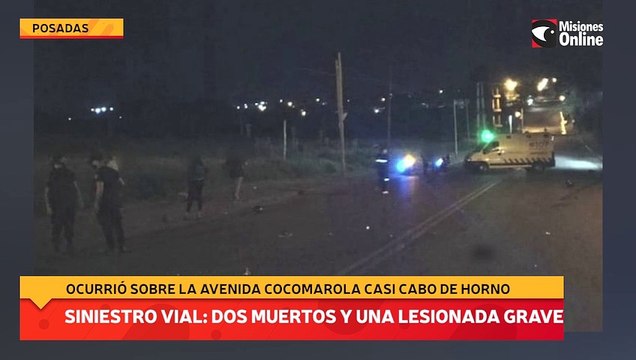 Dos muertos y una lesionada grave tras un siniestro vial en Posadas