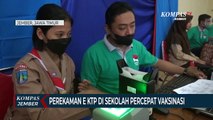 Perekaman E KTP di Sekolah Bantu Percepatan Vaksinasi Covid-19 Pelajar