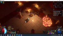 Path of Exile 3.16 [scourge league] SUN Orb Boss fight Shadow with Seismic Trap and Explosive Trap Build Gameplay
