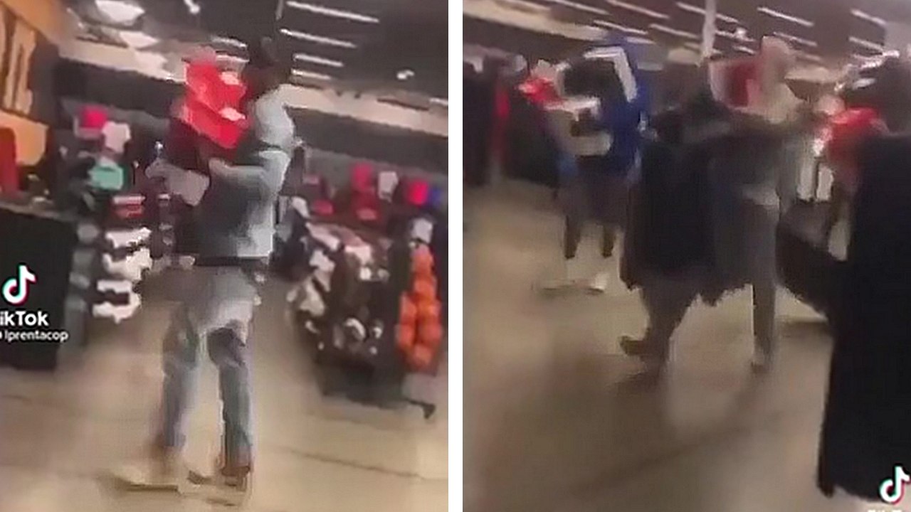 Tranquillement, ils dévalisent un Nike Store